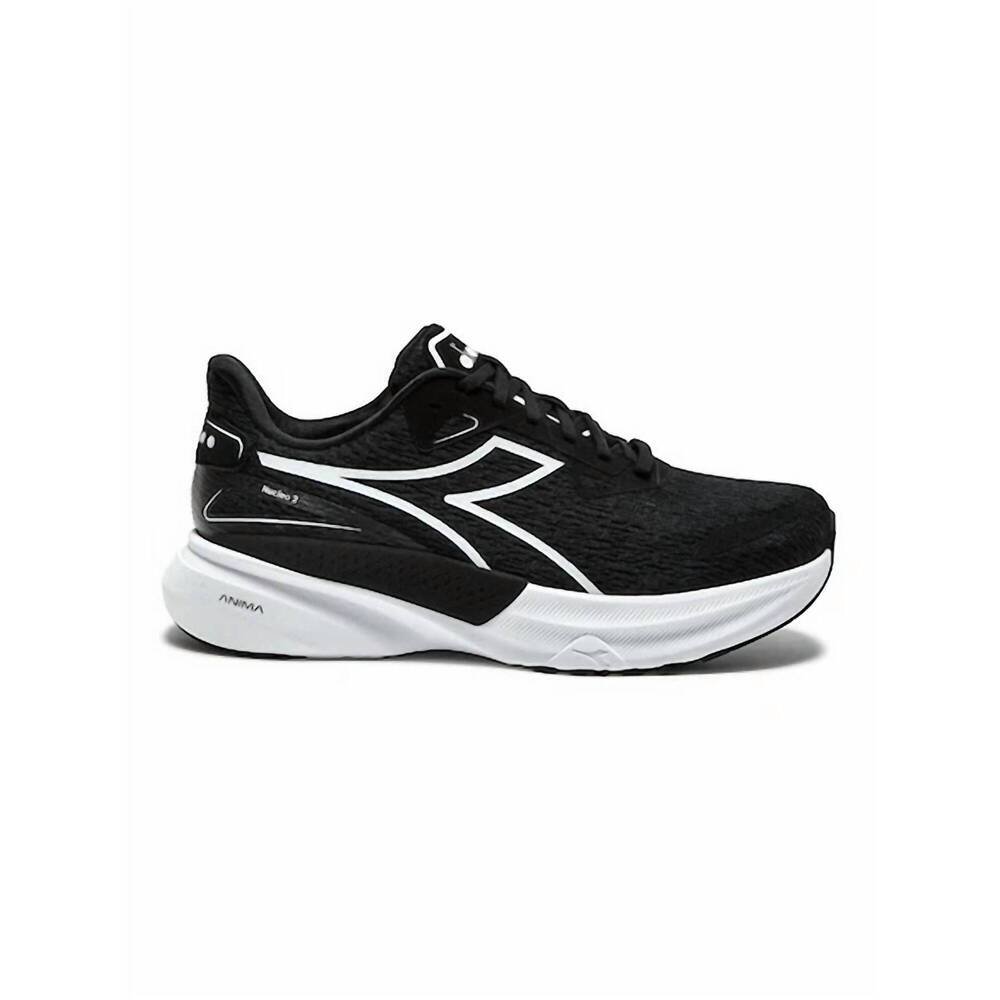 NEW DIADORA men's nucleo 2 shoes in black/white